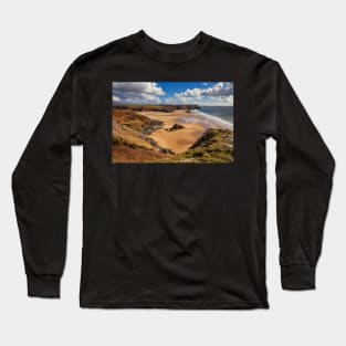 Three Cliffs Bay, Gower Long Sleeve T-Shirt